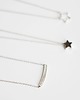 srebrne naszyjniki Rhodium Plated Square Tube Necklace 2