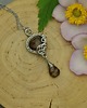 chokery Długi wisiorek kwarc dymny wire wrapping 2