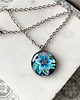 wisiory Blue flower naszyjnik na romantyczną randkę 3