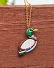 wisiory Naszyjnik z kaczką amulet dla miłośnika ptaków wisiorek z ptasim motywem 1