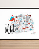 plakaty Warszawa Wola Mapa plakat 70x50 cm 3