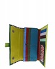 portfele damskie Portfel damski skórzany ze skrawków kolorowy przegródki na karty OLIVKA 2