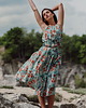 spódnice maxi Bawełniana spódnica w kwiaty, BLUE SUMMER, ZUZA 4