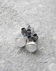 kolczyki wire wrapping 6mm kamień księzycowy  - sztyfty 2