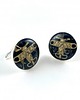 spinki do mankietów SPINKI - Aviator golden (black) 1