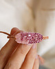 bransoletki na sznurku Mini bransoletka handmade , wiązana na supełek - róż 1