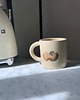 kubki i filiżanki Zestaw Duży Ceramiczny Kubek Handmade 420 ml i Talerzyk w Kasztany 3