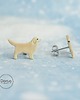 kolczyki ceramiczne Golden retriever mini pieski- ceramiczne sztyfty 2