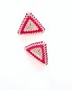 kolczyki szklane Kolczyki Trójkątne Sztyfty "Różany Ogród" 3