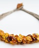 korale Naszyjnik bursztynowy na lnie GRONO multikolor 6