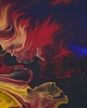 obrazy Ognisty dwuczęściowy obraz abstrakcyjny 'Juego de fuego', żywe kolor 8