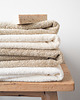 akcesoria dla niej Lniany ręcznik frotte  creamy white 3