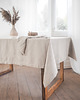 obrusy i serwetki Lniany obrus z listwą  heavy linen NATURAL 2