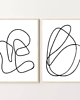 plakaty DWA PLAKATY abstrakcyjne linie minimalistyczne 2
