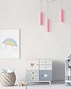 lampy do pokoju dziecka Szara lampa wisząca tuby do salonu w stylu skandynawskim VIZELA T3 5