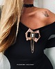 broszki Brosza Kamea Styl Glamour Dama Kameliowa z łańcuszkami 1