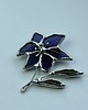 broszki Broszka witrażowa Kwiat Clematis Witraż Tiffany 4