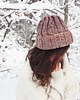 czapki damskie Czapka beanie z wełną melanż 1