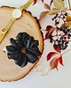 gumki do włosów Gumka jedwabna, scrunchie, frotka czarna orchidea MAXI 1