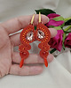 kolczyki soutache Długie kolczyki soutache na wesele, pomarańczowe kolczyki 1