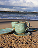 kubki Morski kubek 300 ml + talerzyk SEA LOVE hand made 2