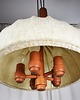 lampy wiszące Duńska lampa sufitowa z drewna tekowego od Domus, lata 70. 8