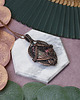 wisiory Miedziany wisiorek wire wrapping z rodonitem #472 3