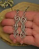 nausznice Długie, oryginalne kolczyki kwarc malinowy wire wrapping 1