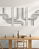 plakaty Zestaw 3  geometrycznych plakatów liniowych, do salonu, sypialni. 3
