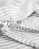 pościel Lniana poszewka na kołdrę TROCZKI GRAY STRIPES 6
