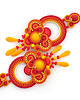 kolczyki soutache Kolorowe duże koła kolczyki 4