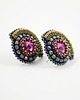 kolczyki swarovski Kolczyki Swarovski Wachlarze fuchsia 3