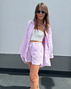koszule damskie  Koszula Calm oversize pastel pink stripes 1