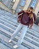 bluza bez kaptura damska Hot Chocolate / bawełniana bluza boho w kolorze gorzkiej czekolady 6