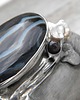 bransoletki wire wrapping Agat - perła - granat  - BRANSOLETA MANKIET - CUFF 4