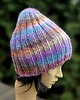 czapki damskie Różane pastele / czapka z jedwabiem 3