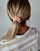 gumki do włosów Gumka jedwabna, scrunchie, brzoskwiniowa rosa MINI 3