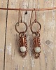 kolczyki z miedzi Kolczyki z miedzi i amazonitu /54/ biżuteria handmade 2