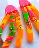 kolczyki z masy plastycznej Długie kolczyki neonowe meduzy ENDORFINY 1