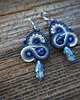 kolczyki soutache Granatowo-szare kolczyki soutache 2
