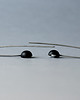 kolczyki wire wrapping Minimalistyczne kolczyki ze srebrną kulką 3