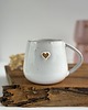 kubki Kubek Beczułka ręcznie robiony 320 ml  - Biały z sercem 4