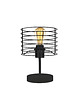 lampy stołowe Czarna lampka stołowa z  drucianym kloszem w stylu loftowym LUKKA LOFT 2