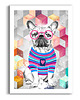 obrazy i plakaty do pokoju dziecięcego OBRAZ NA PŁÓTNIE -  70x100cm BULDOG KAZIK 2