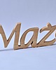 dodatki ślubne Napis z drewna Żona & Mąż, stojący, dekoracje ślubne 3