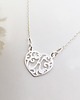 srebrne naszyjniki FOR MY LOVE- NASZYJNIK z literką K , monogram w sercu 4