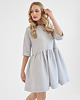 sukienki mini damskie Lniana Sukienka DAISY LIGHT GRAY 3