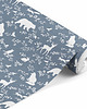 naklejki ścienne do pokoju dziecka TAPETA w rolce - FOREST ANIMALS BLUE 3