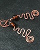 kolczyki wire wrapping Kolczyki czysto miedziane. Kute spirale 11
