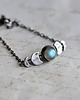bransoletki wire wrapping Srebrna bransoletka Fazy Księżyca LABRADORYT 1